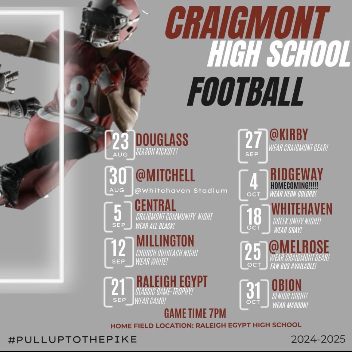 football schedule, eh?